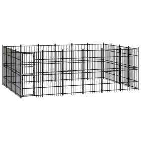 Outdoor Dog Kennel Steel 238.1 ftÂ¬â‰¤