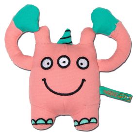 Touchdog Cartoon Three-eyed Monster Plush Dog Toy (Color: pink)