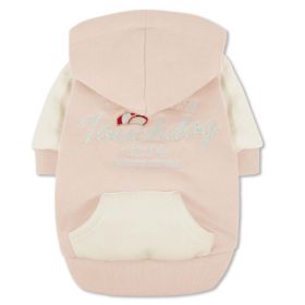 Touchdog 'Heritage' Soft-Cotton Fashion Dog Hoodie (Color: pink, size: small)